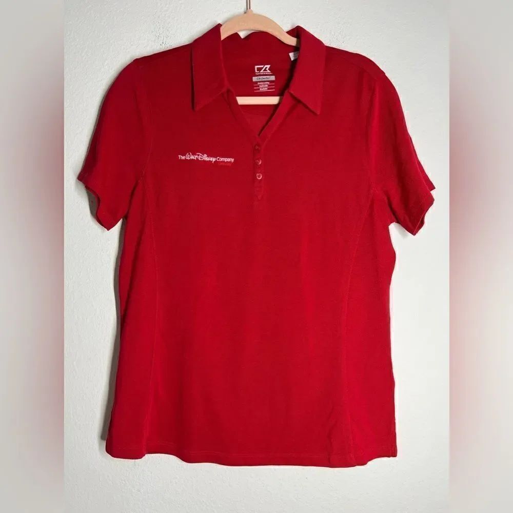 Disney Women’s Red Pique Polo Size L